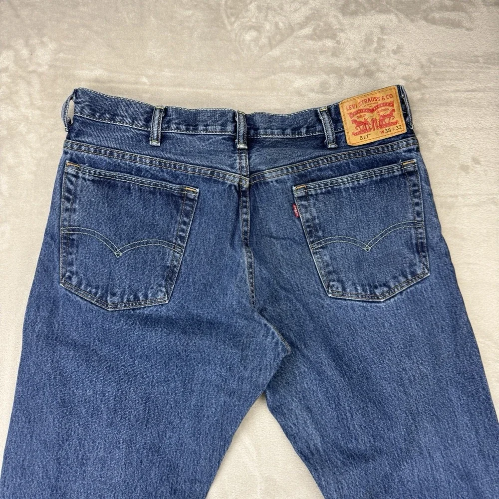 Levi's 517 Denim Jenas Bootcut‎ Blue Men's Size 38x32 (Fit 36x30) Western Cowboy